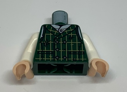 Torso Dark Green Patched Vest and White Shirt Pattern / White Arms / Light Nougat Hands