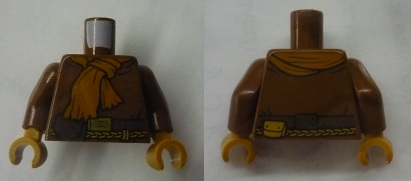 Torso SW Robe with Pouch, Belt, Rope and Scarf Pattern (Momaw Nadon) / Reddish Brown Arms / Medium Nougat Hands