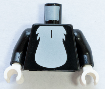 Torso White Chest Fur Pattern / Black Arms / White Hands