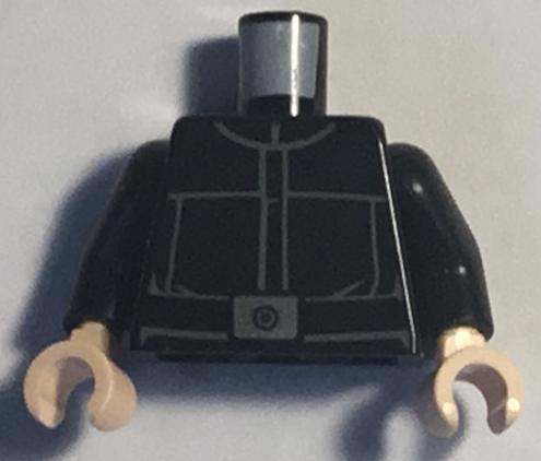 Torso SW Imperial Crew Uniform Jumpsuit, Wide Belt, and Large Silver Buckle Pattern / Black Arms / Light Nougat Hands