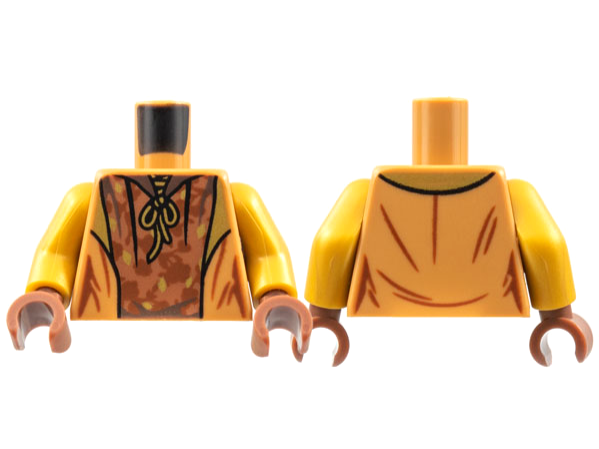 Torso Jacket, Gold Lapels and Knot, Copper Shirt, Reddish Brown Leaves Pattern / Pearl Gold Arms / Reddish Brown Hands