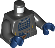 Torso SW Coat over Dark Blue Shirt, Necklace, Hood on Back Pattern / Black Arms / Dark Blue Hands