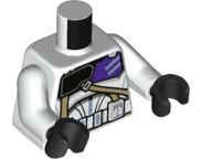 Torso SW Armor Clone Commander with Dark Purple 187th Legion Markings Detailed Pattern (Clone Wars) / White Arms / Black Hands