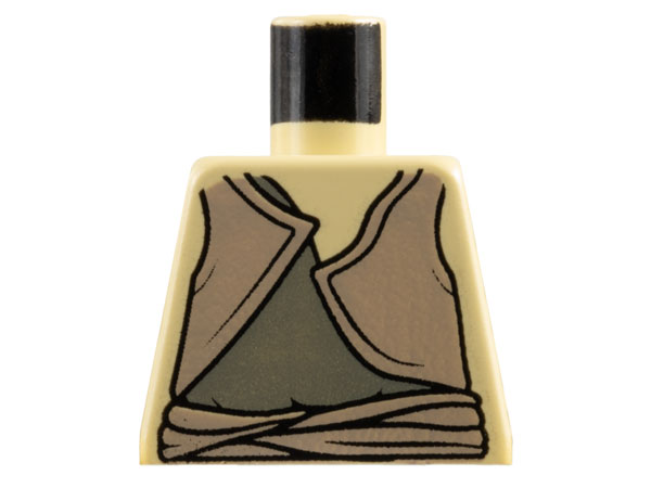 Torso SW Gungan Dark Gray and Sand Red Shirts Pattern