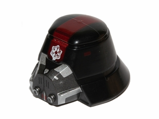 Minifigure, Headgear Helmet SW Sith Trooper with Red Stripe Wide, Breathing Mask and Imperial Logo Pattern