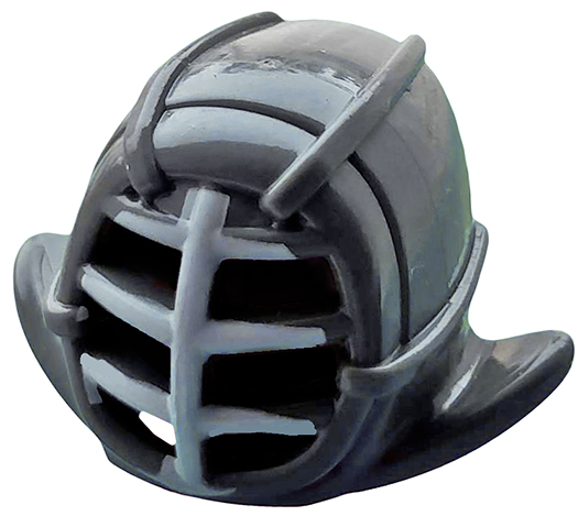 Minifigure, Headgear Helmet Ninjago Kendo with White Grille Mask Pattern