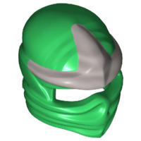 Minifigure, Headgear Ninjago Wrap Type 1 with Silver 3 Point Emblem Pattern