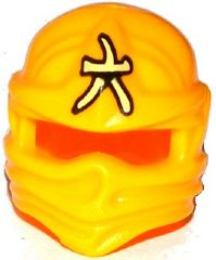 Minifigure, Headgear Ninjago Wrap Type 1 with Bright Light Yellow Ninjago Logogram 'Amber' Pattern