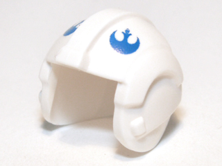 Minifigure, Headgear Helmet SW Rebel Pilot with Blue Rebel Alliance Symbol Pattern