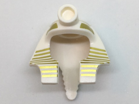 Minifigure, Headgear Headdress Mummy with Gold Stripes Pattern