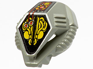 Minifigure, Headgear Helmet UFO with Mechanical Pattern